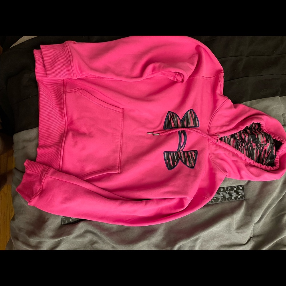 Hot pink under armour hoodie